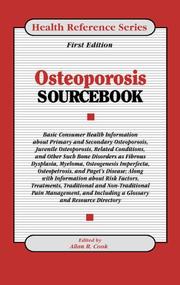 Cover of: Osteroporosis Sourcebook by Allan R. Cook