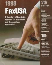 Cover of: Fax USA 1998: A Directory of Facsimile Numbers for Businesses and Organizations Nationwide (5th ed)