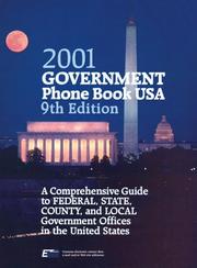 Cover of: Government Phone Book USA 2001 | Carroll Publishing