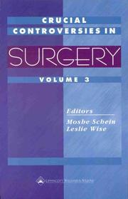 Cover of: Crucial Controversies In Surgery, Volume 3