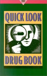 Cover of: Quick Look Drug Book 2001 (Drug Book)