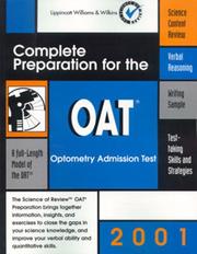 Cover of: OAT: Complete Preparation for the Optometry Admission Test, 2001 Edition, The Science of Review