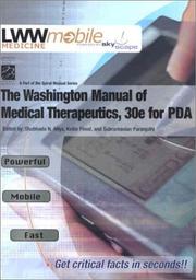 Cover of: The Washington Manual&#8482; of Medical Therapeutics, Thirtieth Edition, for PDA: Powered by Skyscape, Inc. (Spiral Manual Series)