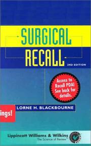 Cover of: Surgical Recall (Book with Any PDA) | Lorne H. Blackbourne