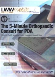 Cover of: The 5-Minute Orthopaedic Consult for PDA | Paul D. Sponseller