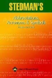 Cover of: PNA Stedman's Abbrev: Abbreviations, Acronyms & Symbols (Stedman's Wordbooks)