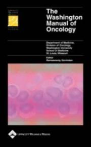 Cover of: The The Washington Manual&#174; of Oncology for PDA: Powered by Skyscape, Inc. (Spiral Manual Series)