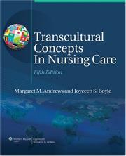 Cover of: Transcultural Concepts in Nursing Care by 