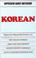 Cover of: Korean (Hippocrene Handy Dictionaries)