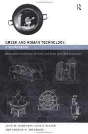 Cover of: Greek and Roman Technology by John W Humphrey