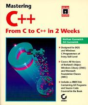 Cover of: Mastering C++: From C to C++ in 2 Weeks