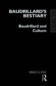 Cover of: Baudrillard's bestiary by Mike Gane