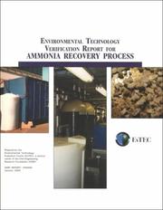 Cover of: Environmental Technology Verification Report for Ammonia Recovery Process by Environmental Technology Evaluation Cent