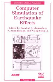 Cover of: Computer Simulation of Earthquake Effects: Proceedings of Sessions of Geo-Denver 2000 (Geotechnical Special Publication)