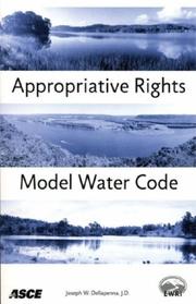Cover of: Apppropriative Rights Model Water Code
