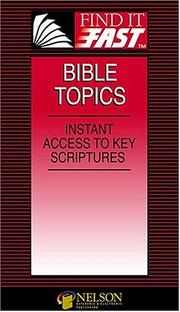 Cover of: Find It Fast Bible Topics
