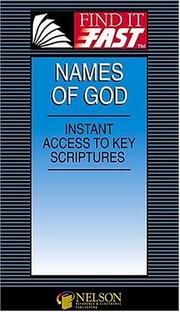 Cover of: Find It Fast Names Of God