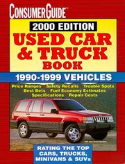 Cover of: Used Car and Truck 2000 (Consumer Guide Used Car & Truck Book (New Amer Lib), 2000)