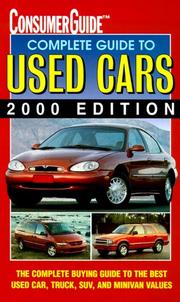 Cover of: Complete Guide to Used Cars (Consumer Guide Complete Guide to Used Cars)