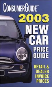 Cover of: 2003 New Car Price Guide (Consumer Guide New Car Price Guide)