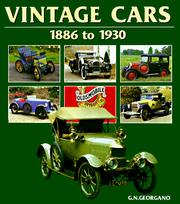 Cover of: Vintage Cars 1886 to 1930