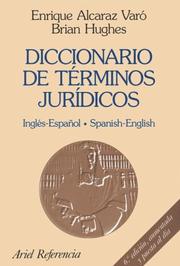 Cover of: Spanish-English, English-Spanish Legal Dictionary / Diccionario de Terminos Juridicos Español-Ingles, Ingles-Español