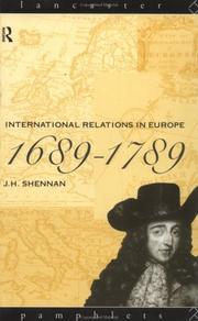 Cover of: International relations in Europe, 1689-1789 by J. H. Shennan