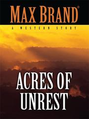 Cover of: Acres of Unrest: A Western Story (Thorndike Large Print Western Series)