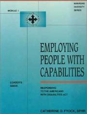 Cover of: Employing People With Capabilities: Responding to the Americans With Disabilities Act : Module I (Managing Diversity)