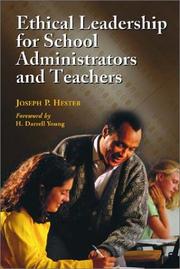 Cover of: Ethical Leadership for School Administrators and Teachers