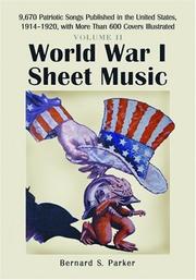 Cover of: World War I Sheet Music by Bernard S. Parker