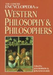 Cover of: The concise encyclopedia of western philosophy and philosophers