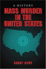 Cover of: Mass Murder in the United States by Grant Duwe