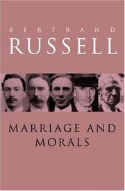 Cover of: Marriage and morals