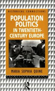 Cover of: Population Politics in Twentieth Century Europe | Maria Sop Quine