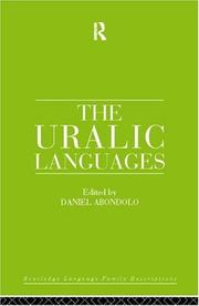 Cover of: The Uralic languages by edited by Daniel Abondolo.