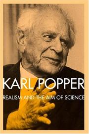 Cover of: Realism and the aim of science by Karl Popper