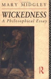 Cover of: Wickedness by Mary Midgley