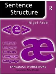 Cover of: Sentence structure by Nigel Fabb