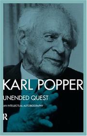 Cover of: Unended Quest by Karl Popper