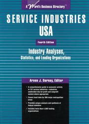 Cover of: Service Industries USA: Industry Analyses, Statistics, and Leading Organizations (Service Industries USA)