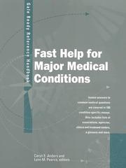 Cover of: Fast Help for Major Medical Conditions: A Gale Ready Reference Handbook (Gale Ready Reference Handbooks Series)