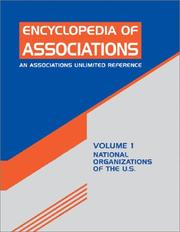 Cover of: Encyclopedia of Associations, Vol. 1: National Organizations of the U.S., 39th Edition (Three Volume Set)
