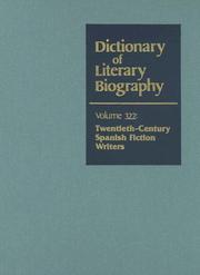 Cover of: Twentieth-Century Spanish Fiction Writers (Dictionary of Literary Biography)