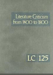 Cover of: Literature Criticism from 1400 to 1800