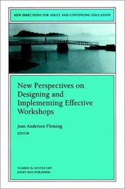 New Perspectives on Designing and Implementing Effective Workshops (New Directions for Adult and Continuing Education) by Jean Anderson Fleming