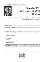 Cover of: Supervisor 360 degree Skill Assessment (S-360), Observer Assessment