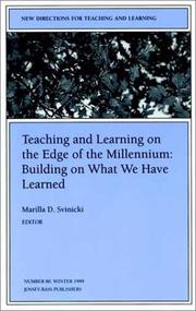 Cover of: Teaching and Learning On the Edge of the Millennium: Building On What We Have Learned: New Directions for Teaching and Learning (J-B TL Single Issue Teaching and Learning)