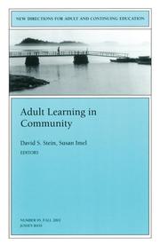 Cover of: Adult Learning in Community: New Directions for Adult and Continuing Education
