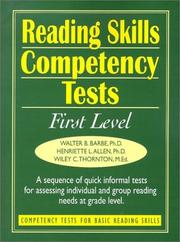 Cover of: Reading Skills Competency Tests: First Level (J-B Ed: Ready-to-Use Activities)